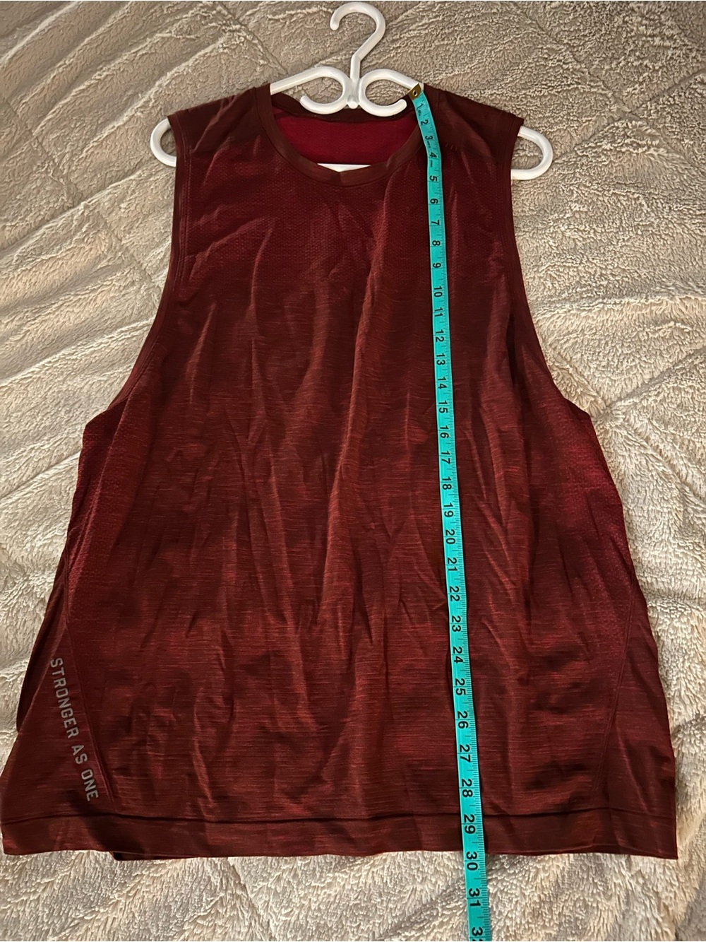 Lululemon Men’s Sleeveless Performance Tank Top - Burgundy, Size XL